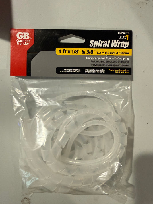 Clear Gardner Bender Spiral Wrap
